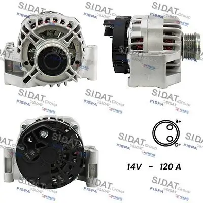 Generator 12 V SIDAT A12DE0327A2 Bild Generator 12 V SIDAT A12DE0327A2