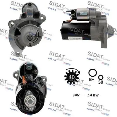 Starter 12 V 1,4 kW SIDAT S12BH0005 Bild Starter 12 V 1,4 kW SIDAT S12BH0005