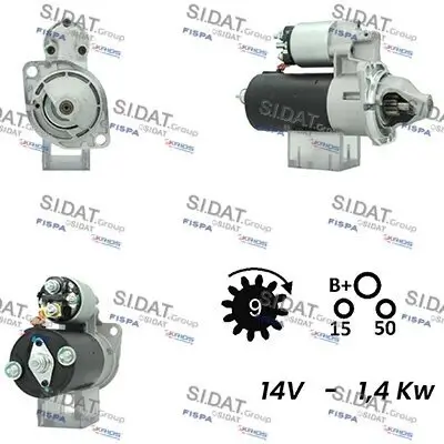 Starter 12 V 1,4 kW SIDAT S12BH0341A2 Bild Starter 12 V 1,4 kW SIDAT S12BH0341A2