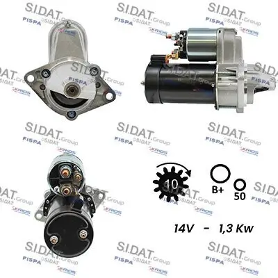 Starter 12 V 1,1 kW SIDAT S12VA0025A2