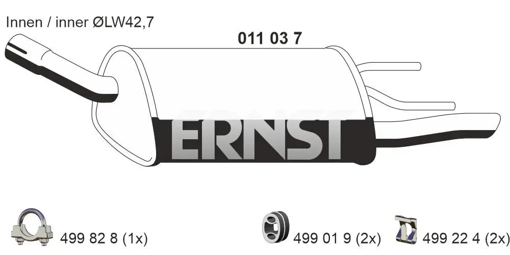 Endschalldämpfer ERNST 011037