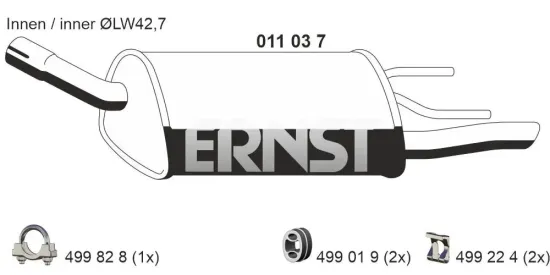Endschalldämpfer ERNST 011037 Bild Endschalldämpfer ERNST 011037
