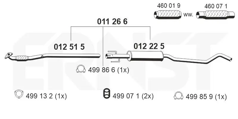 Mittelschalldämpfer ERNST 011266