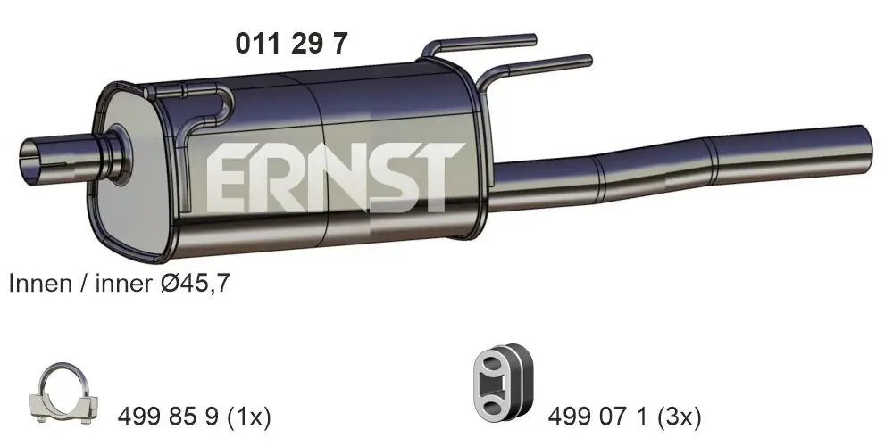 Endschalldämpfer ERNST 011297