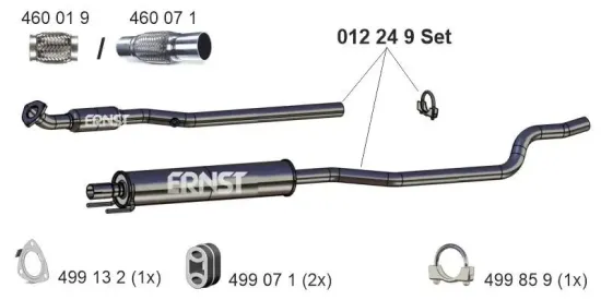 Mittelschalldämpfer ERNST 012249 Bild Mittelschalldämpfer ERNST 012249