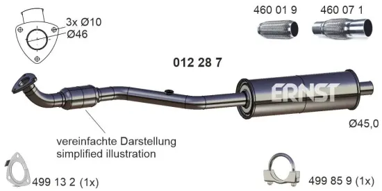 Vorschalldämpfer ERNST 012287 Bild Vorschalldämpfer ERNST 012287