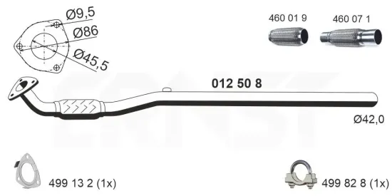 Abgasrohr ERNST 012508 Bild Abgasrohr ERNST 012508