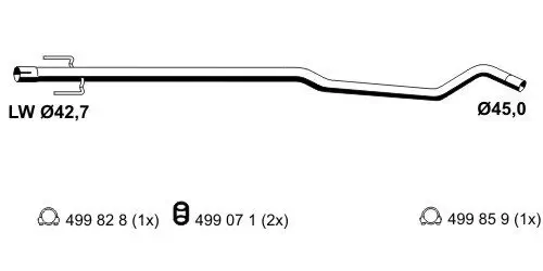 Abgasrohr mitte ERNST 012546