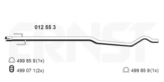 Abgasrohr ERNST 012553 Bild Abgasrohr ERNST 012553