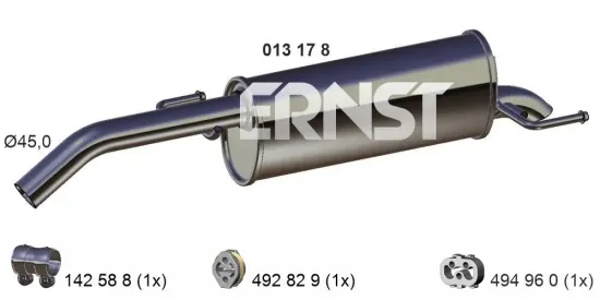 Endschalldämpfer ERNST 013178 Bild Endschalldämpfer ERNST 013178