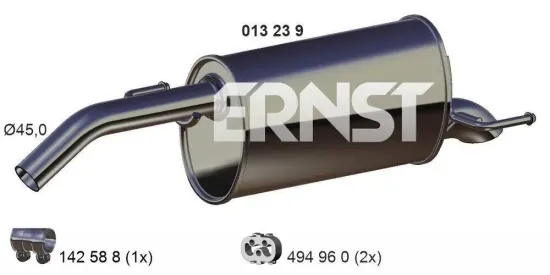 Endschalldämpfer ERNST 013239 Bild Endschalldämpfer ERNST 013239