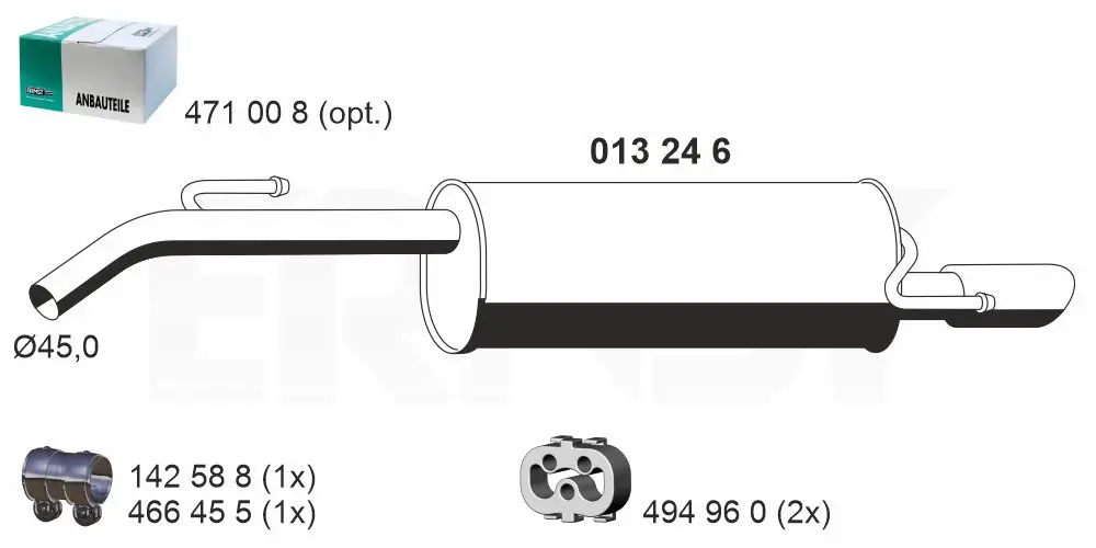 Endschalldämpfer ERNST 013246