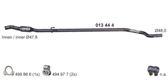 Abgasrohr ERNST 013444 Bild Abgasrohr ERNST 013444