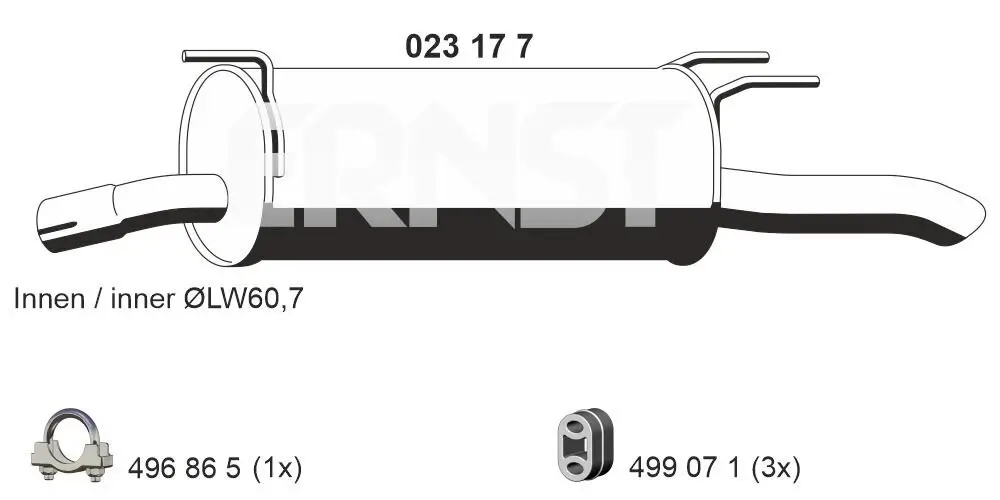 Endschalldämpfer ERNST 023177