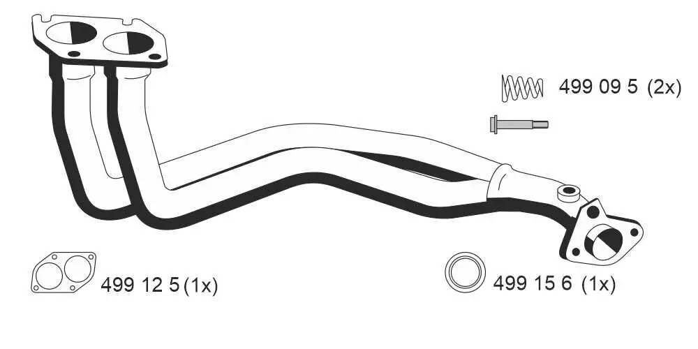 Abgasrohr vorne ERNST 023573