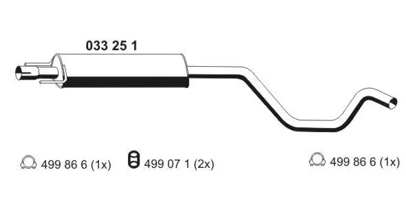 Mittelschalldämpfer ERNST 033251