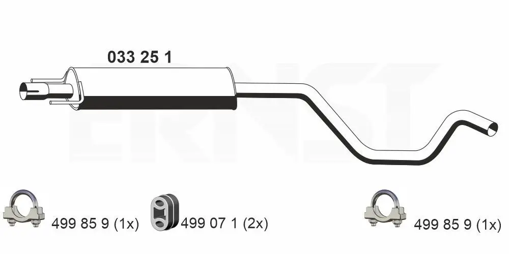 Mittelschalldämpfer ERNST 033251