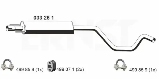 Mittelschalldämpfer ERNST 033251 Bild Mittelschalldämpfer ERNST 033251