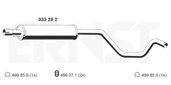 Mittelschalldämpfer ERNST 033282 Bild Mittelschalldämpfer ERNST 033282