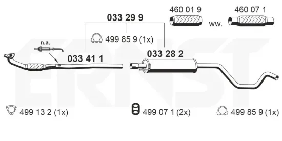 Mittelschalldämpfer ERNST 033299 Bild Mittelschalldämpfer ERNST 033299