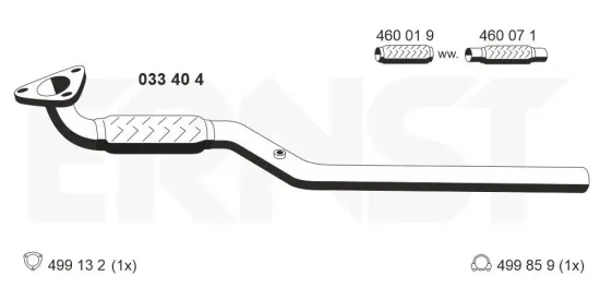 Abgasrohr vorne ERNST 033404 Bild Abgasrohr vorne ERNST 033404