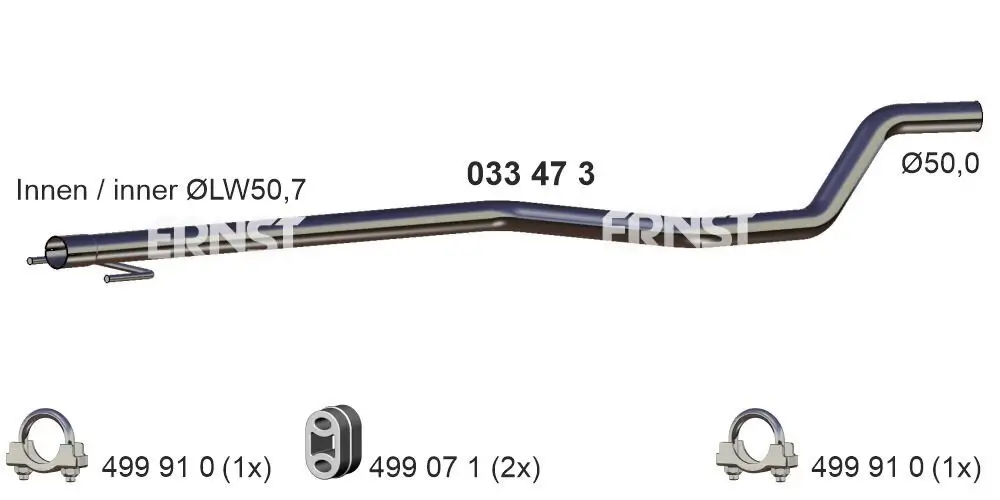 Reparaturrohr, Katalysator ERNST 033473