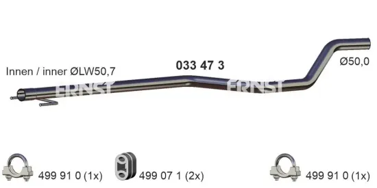 Reparaturrohr, Katalysator ERNST 033473 Bild Reparaturrohr, Katalysator ERNST 033473