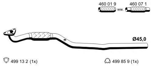 Abgasrohr vorne ERNST 033596