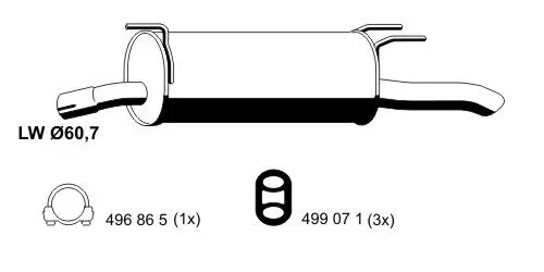 Endschalldämpfer ERNST 034005