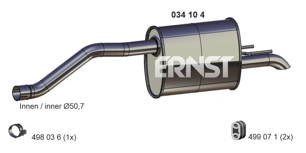 Endschalldämpfer ERNST 034104
