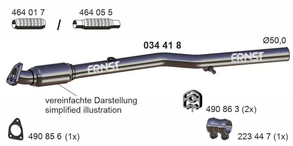 Abgasrohr vorne ERNST 034418