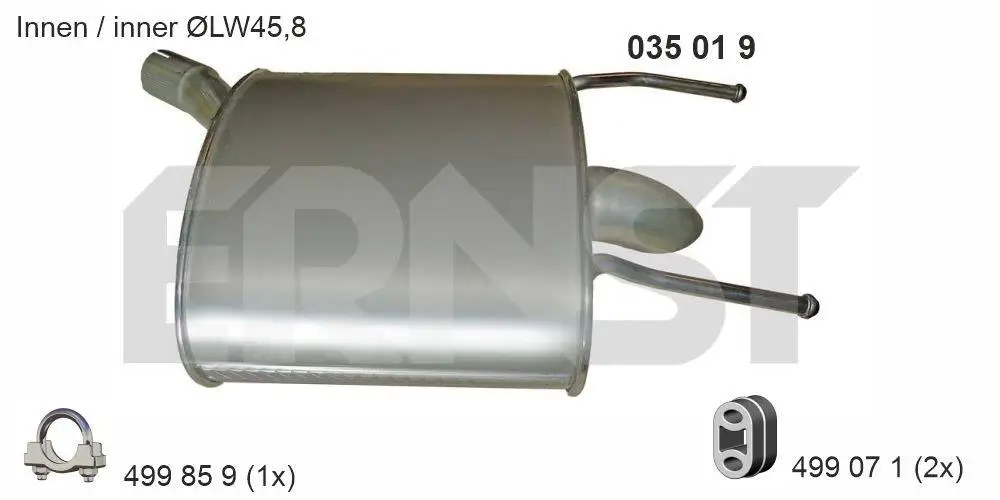 Endschalldämpfer ERNST 035019