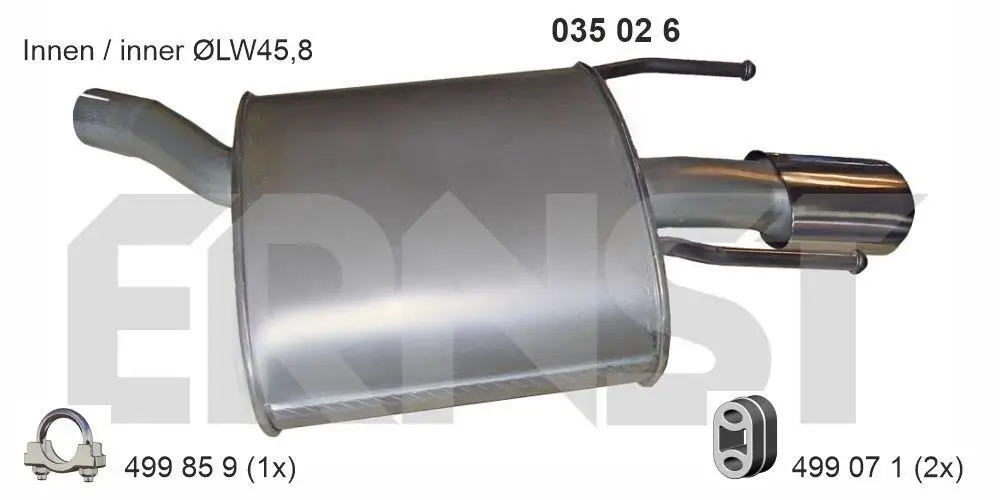 Endschalldämpfer ERNST 035026