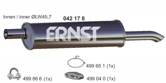 Endschalldämpfer ERNST 042178 Bild Endschalldämpfer ERNST 042178