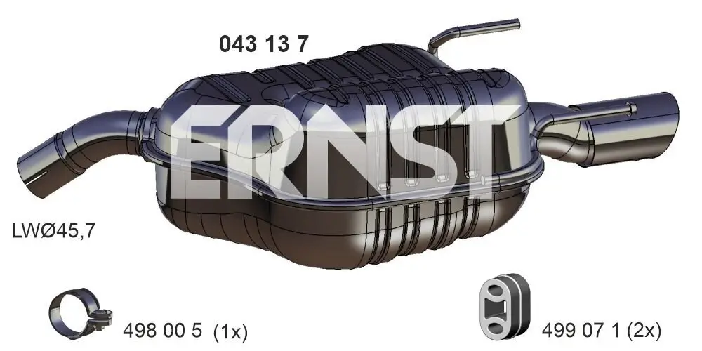 Endschalldämpfer links ERNST 043137