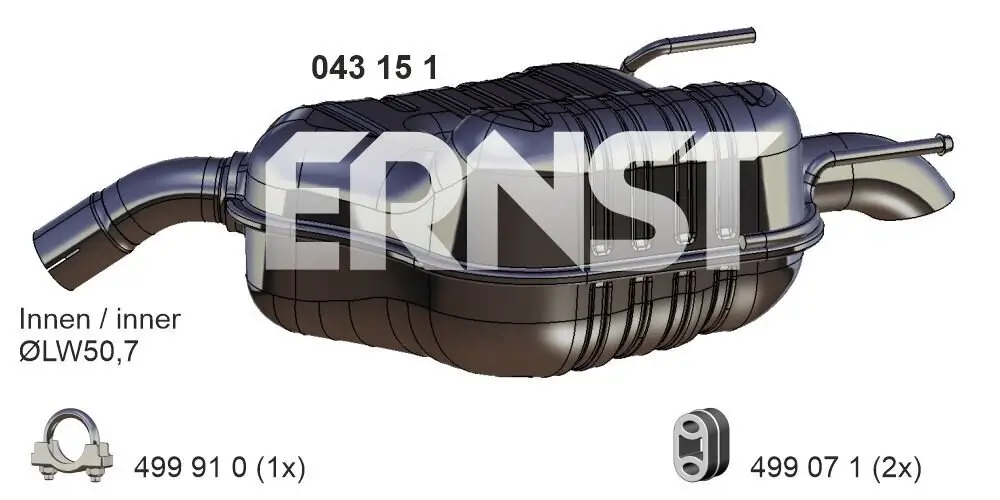 Endschalldämpfer ERNST 043151
