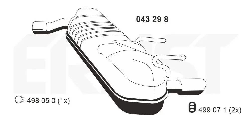 Endschalldämpfer ERNST 043298