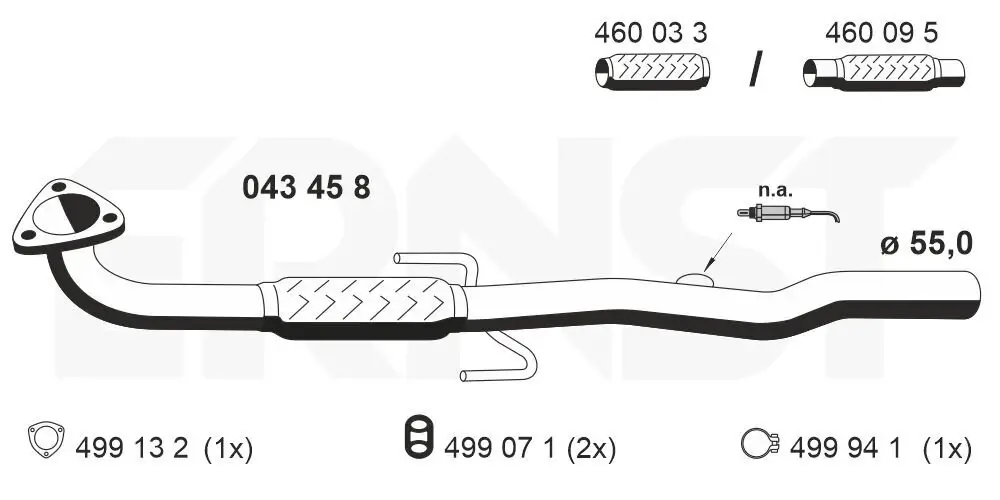 Abgasrohr ERNST 043458