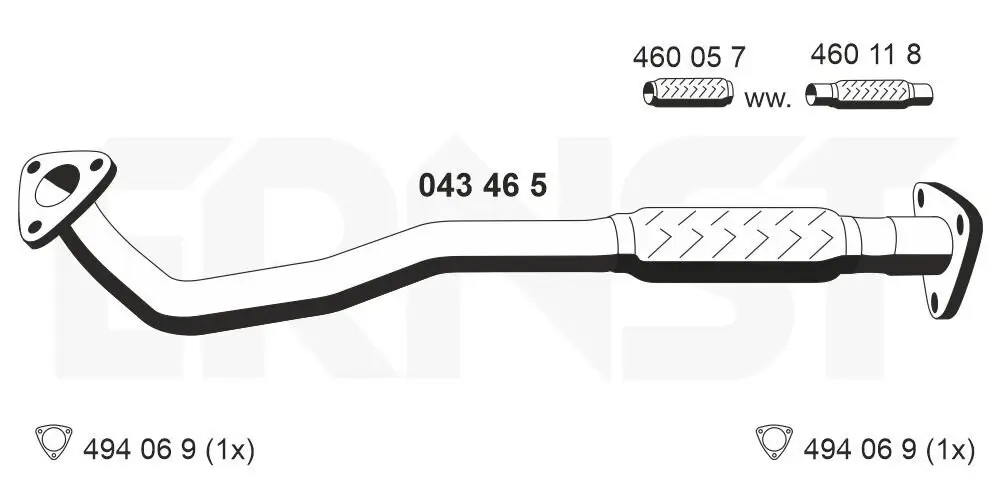 Abgasrohr ERNST 043465