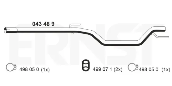 Abgasrohr ERNST 043489 Bild Abgasrohr ERNST 043489