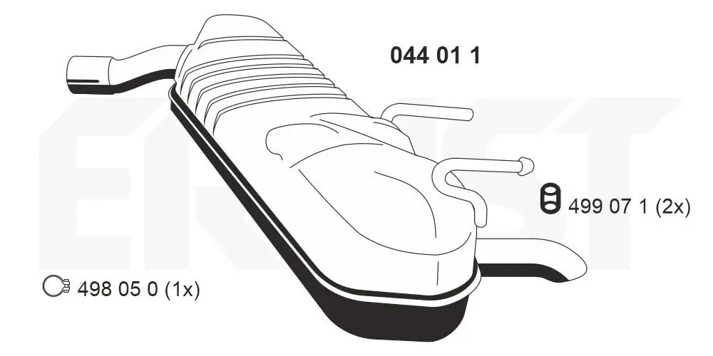 Endschalldämpfer ERNST 044011