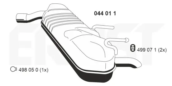 Endschalldämpfer ERNST 044011 Bild Endschalldämpfer ERNST 044011