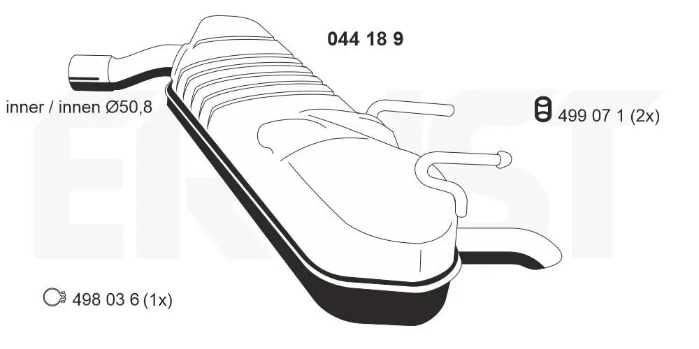 Endschalldämpfer ERNST 044189