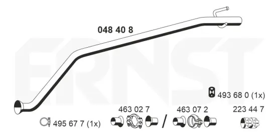Abgasrohr Mitte ERNST 048408 Bild Abgasrohr Mitte ERNST 048408