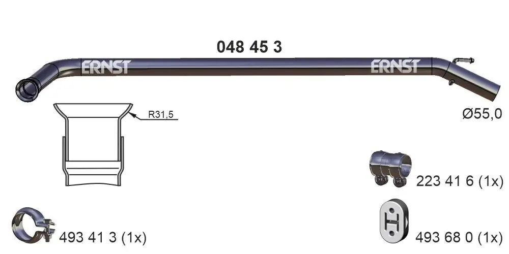 Abgasrohr ERNST 048453