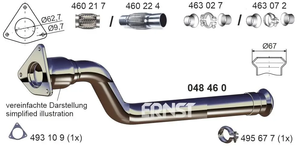 Abgasrohr ERNST 048460