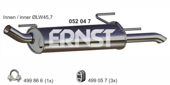 Endschalldämpfer ERNST 052047 Bild Endschalldämpfer ERNST 052047