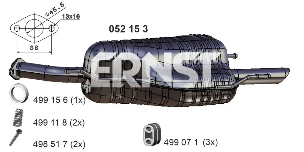 Endschalldämpfer ERNST 052153