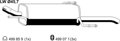Endschalldämpfer ERNST 052283