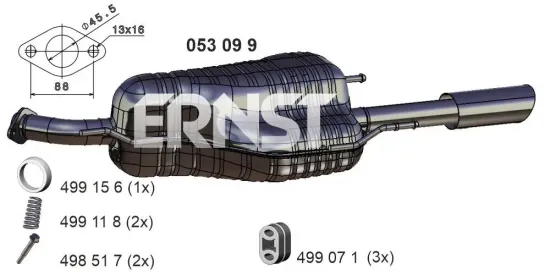 Endschalldämpfer ERNST 053099 Bild Endschalldämpfer ERNST 053099